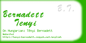 bernadett tenyi business card